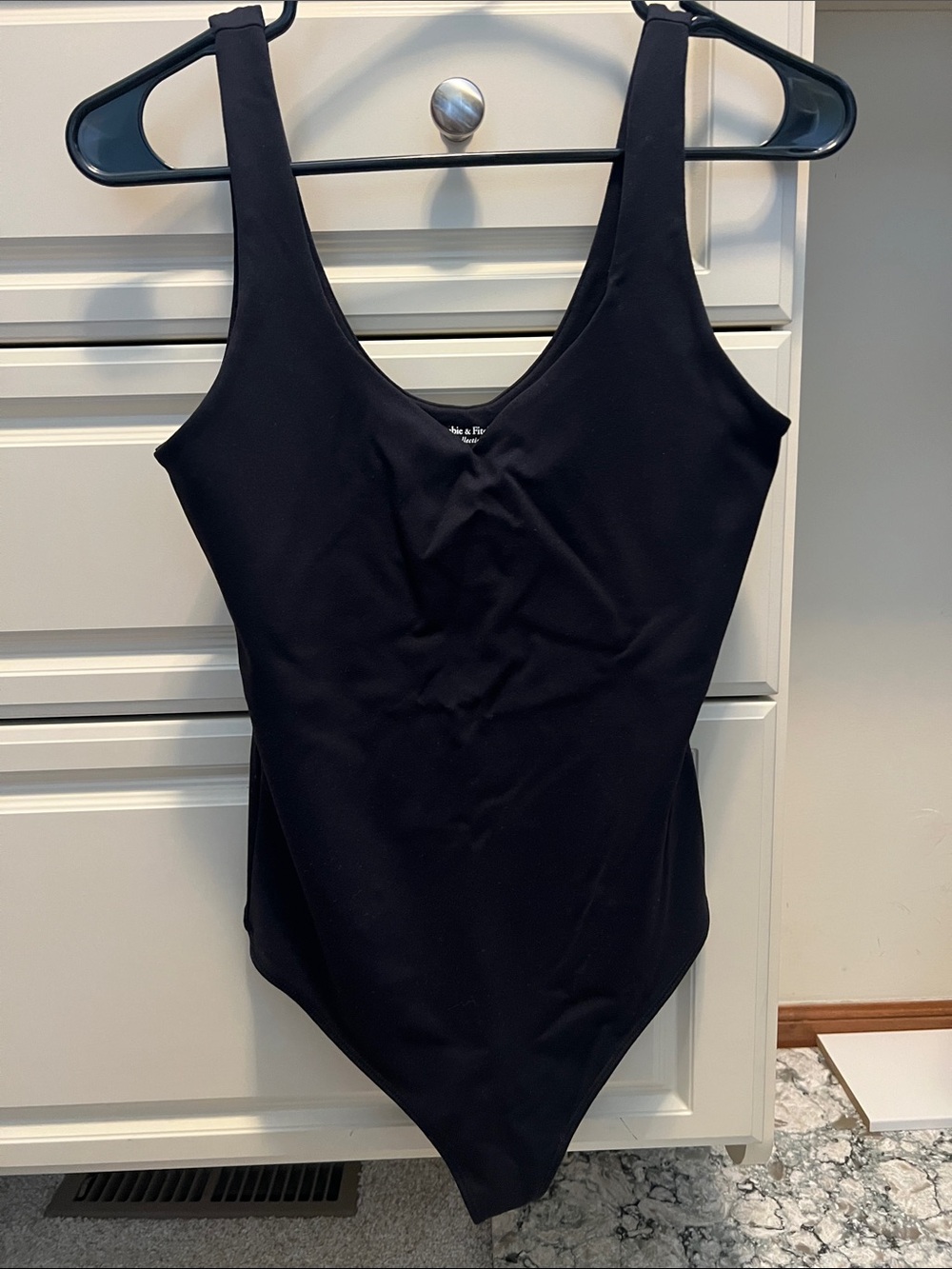 Abercrombie & Fitch Black Tank Bodysuit